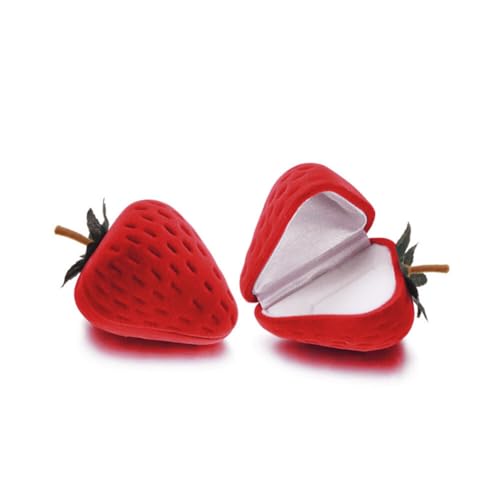 LICHENGTAI 2 Stück Ring Geschenkbox, Erdbeere Form Ohrring Schmuck Box Ringkissen Schmuckschatulle Verlobungsringe Ring Box für Hochzeit, Engagement, Vorschlag, Geburtstag LICHENGTAI 2 Stück Ring Geschenkbox, Erdbeere Form Ohrring Schmuck Box Ringkissen Schmuckschatulle Verlobungsringe Ring Box für Hochzeit, Engagement, Vorschlag, Geburtstag von LICHENGTAI