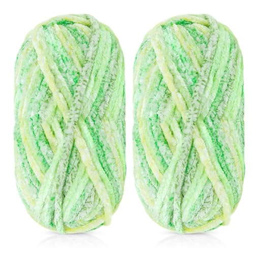 LICHENGTAI Chenille Garn, Polyester Chenille Samt Garn Chenille Häkeln DIY Schal HandCrafts Soft Webgarn 100g/Rolle Super Chunky Chenille Garn für Häkeln und Stricken von LICHENGTAI