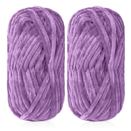 LICHENGTAI Chenille Garn, Polyester Chenille Samt Garn Chenille Häkeln DIY Schal HandCrafts Soft Webgarn 100g/Rolle Super Chunky Chenille Garn für Häkeln und Stricken von LICHENGTAI