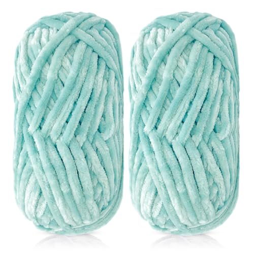 LICHENGTAI Chenille Garn, Polyester Chenille Samt Garn Chenille Häkeln DIY Schal HandCrafts Soft Webgarn 100g/Rolle Super Chunky Chenille Garn für Häkeln und Stricken von LICHENGTAI