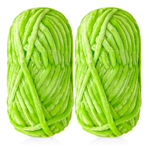 LICHENGTAI Chenille Garn, Polyester Chenille Samt Garn Chenille Häkeln DIY Schal HandCrafts Soft Webgarn 100g/Rolle Super Chunky Chenille Garn für Häkeln und Stricken von LICHENGTAI