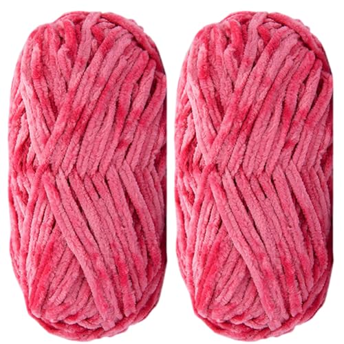 LICHENGTAI Chenille Garn, Polyester Chenille Samt Garn Chenille Häkeln DIY Schal HandCrafts Soft Webgarn 100g/Rolle Super Chunky Chenille Garn für Häkeln und Stricken von LICHENGTAI