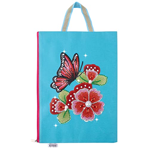 LICHENGTAI DIY Diamond Painting Handtasche, 5D Diamantgemälde Tragetasche Umhängebeutel Einkaufsbeutel Basteln Kinder Einkaufstasche Leinentasche Organizer Geschenk für Reisen, Picknick, Shopping von LICHENGTAI