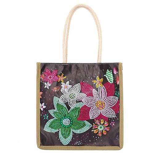 LICHENGTAI DIY Diamond Painting Handtasche 5D Diamant Malerei Umweltfreundliche Tasche Handgemachte Kunst Handgelenk Tasche für Reisen, Picknick, Shopping, Geschenk für Damen Frauen von LICHENGTAI