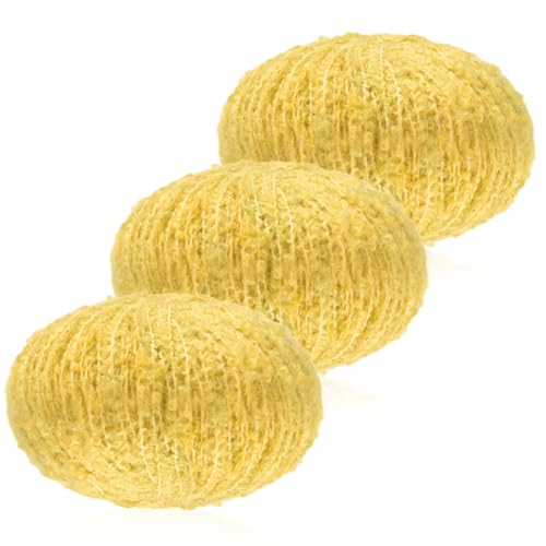 LICHENGTAI Häkelgarn Set, 200m DIY Strickgarn Warmes Farbiges Schlingengarn 3 Rolle Buntes Baumwollgarn Stricken und Häkeln für Decke Überwürfe Kissen Babypuppenprojekte von LICHENGTAI