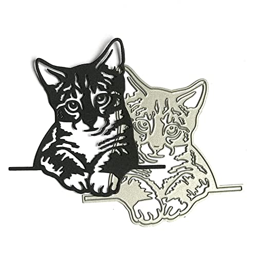 LICHENGTAI Katzen Stanzschablonen Stanzformen Stanzbögen Tiere Cutting Dies Realistisch Katze Stanzbögen Metall Prägeschablonen Stanzformen Schneiden für DIY Karte Sammelalbum Scrapbooking Fotoalbum von LICHENGTAI