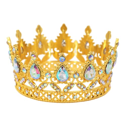 LICHENGTAI Krone Tortendeko, Vintage King Prinzessin Strass Krone Kuchen Topper Dekoration Wiederverwendbare Cake Topper Tortendeko für Geburtstag Party Hochzeit Kuchen Prinzessin Kopfschmuck Zubehör von LICHENGTAI