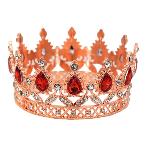 LICHENGTAI Krone Tortendeko, Vintage King Prinzessin Strass Krone Kuchen Topper Dekoration Wiederverwendbare Cake Topper Tortendeko für Geburtstag Party Hochzeit Kuchen Prinzessin Kopfschmuck Zubehör von LICHENGTAI