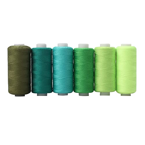 LICHENGTAI Nähgarn Set 6 Stück Polyester Nähmaschinengarn Sewing Thread Nähset Mix-Farben Garnrollen Nähgarn-Sortiment-Set für die Nähmaschine, Quilting Stitching, Hand Sewing von LICHENGTAI