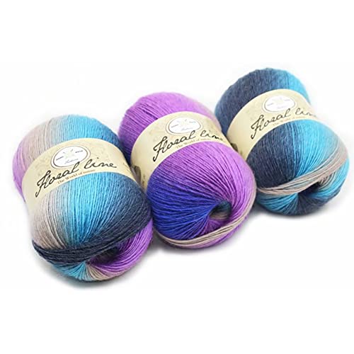 LICHENGTAI Wollgarn 100g, Hand Knitting Yarn Häkelgarn Premium Wolle zum Stricken Handstrickgarn Regenbogengarn für Pullover, Schal, Leggings, Handschuhe, Socken von LICHENGTAI