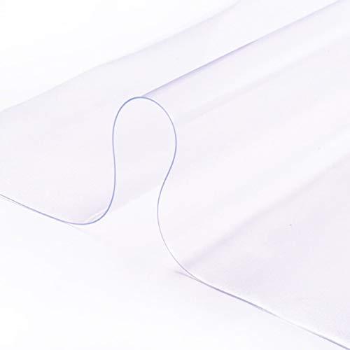 LCG Wasserdichtes, ölbeständiges PVC-Platzset, weiche Glas-Tischdecke, Teetischmatte (transparent, 1 mm) (Farbe: mattiert, 1 mm) von LICHONGGUI