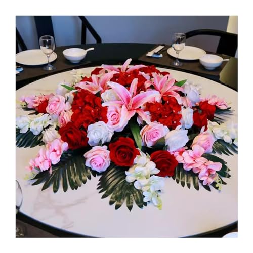 Tischdekoration Hotel Dining Table Large Round Table Flower Decoration Circular Turntable Simulated Silk Artificial Flower Decoration Middle Dining Table Runder Tisch mit künstlicher Landschaft(70cm) Tischdekoration Hotel Dining Table Large Round Table Flower Decoration Circular Turntable Simulated Silk Artificial Flower Decoration Middle Dining Table Runder Tisch mit künstlicher Landschaft(70cm) von LICONG-2020