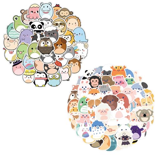 110 Stück Tiere Aufkleber, Cartoon Tier Aufkleber Kawaii Sticker Wasserfeste Vinyl Stickers für Kinder Jugendliche Studenten,Tiere Stickers für Wasserflaschen Skateboard Laptop Scrapbook Umschläge von LIERFIS