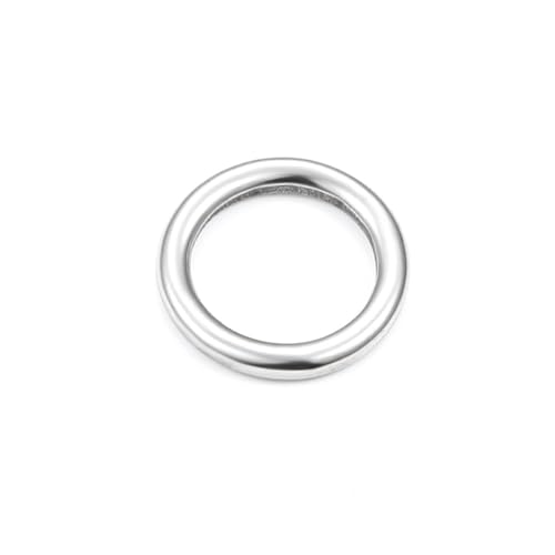 10 Stück geschlossene, robuste, nahtlose Ringe aus Edelstahl, Schmuckherstellungszubehör, DIY gewebte Kreisohrringe, geschlossene Reifen, Zubehör(3 * 16mm) von LIFABOLA