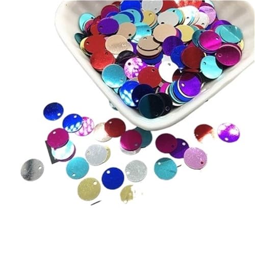 10 g Pailletten for kreativen Basteln, 10–30 mm flache, runde, lose Pailletten aus PVC, Pailletten for Kleidung, Schmuck, Nähen, Hochzeiten(Deep purple,30mm) von LIFABOLA