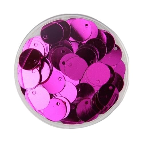 10 g Pailletten for kreativen Basteln, 10–30 mm flache, runde, lose Pailletten aus PVC, Pailletten for Kleidung, Schmuck, Nähen, Hochzeiten(Rose red,10mm) von LIFABOLA