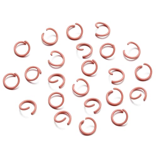 100 Stück 1,2 x 10 mm bunte offene Binderinge, Verbindungsringe for Schmuckherstellung, Bastelzubehör, handgefertigte Accessoires(Dark pink) von LIFABOLA