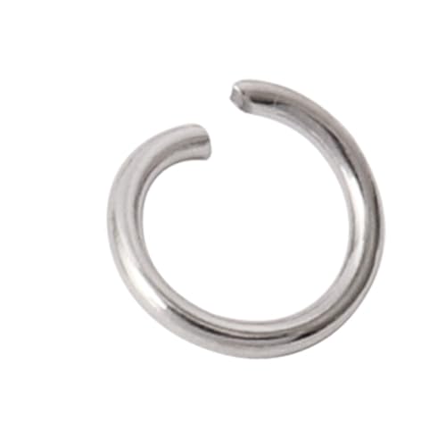 100 Stück offene Biegeringe aus Edelstahl, Verbindungsschlaufenringe for Schmuckherstellung, Bastelzubehör, handgefertigte Accessoires(Silver,4mmx0.6mm) von LIFABOLA