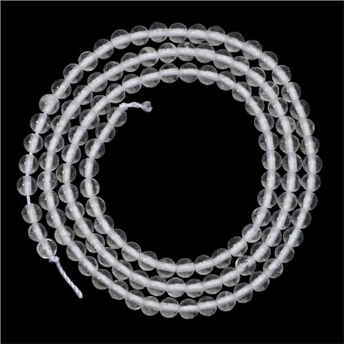 15''/Strang Schmuckherstellung DIY Runde Lose Perlen, Natürliche Achate Labradorit Quarz Kristall Stein Perlen 2 3 4mm(White crystal,4mm) von LIFABOLA