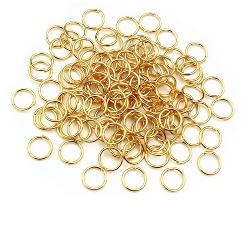 200 Stück 3/4/5/6/7/8/10 mm Silber Gold DIY Schmuckzubehör, geteilte Biegeringe, offene einzelne Schleifen zur Schmuckherstellung(Gold,0.7x5mm) von LIFABOLA