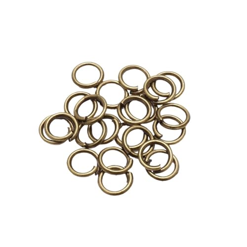 200 Stück 3 bis 20 mm bunte Spaltringe, offene Biegeringe, Verbinder for die Herstellung von DIY-Schmuck, Zubehör, Zubehör(Bronze,10mm x 1mm) von LIFABOLA