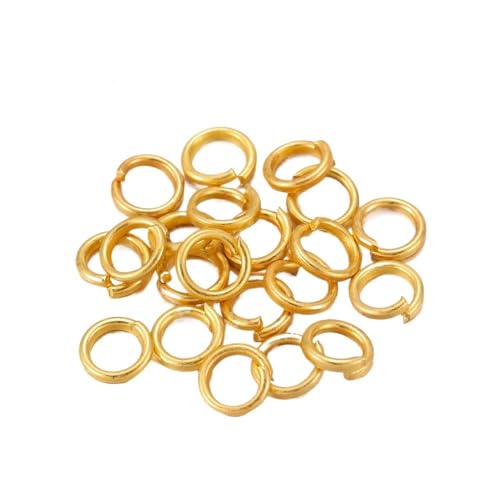 200 Stück 3 bis 20 mm bunte Spaltringe, offene Biegeringe, Verbinder for die Herstellung von DIY-Schmuck, Zubehör, Zubehör(Frosted Gold,4mm x 0.7mm) von LIFABOLA