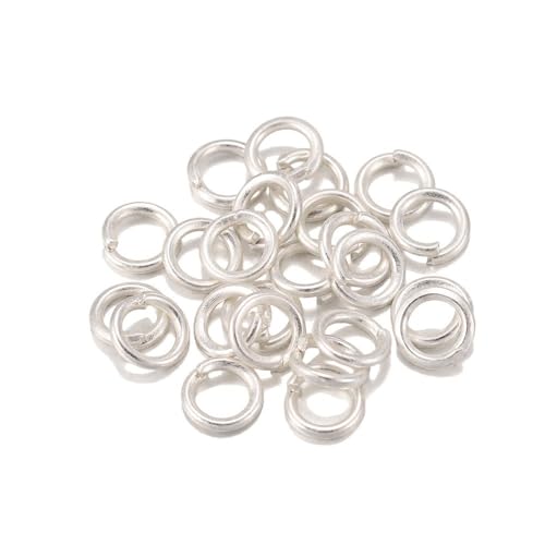 200 Stück 3 bis 20 mm bunte Spaltringe, offene Biegeringe, Verbinder for die Herstellung von DIY-Schmuck, Zubehör, Zubehör(Frosted Silver,12mm x 1.2mm) von LIFABOLA