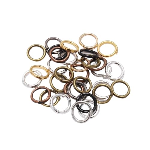 200 Stück 3 bis 20 mm bunte Spaltringe, offene Biegeringe, Verbinder for die Herstellung von DIY-Schmuck, Zubehör, Zubehör(Multicolor,10mm x 1mm) von LIFABOLA