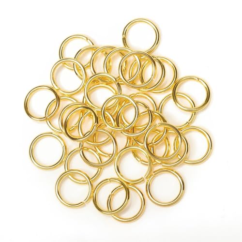 200 Stück Biegeringe, DIY-Schmuck-Bastelzubehör, offene Biegeringe for Ohrringe, Anhängerverbinder, Biegeringe for Schlüsselanhänger(Gold,4mm) von LIFABOLA