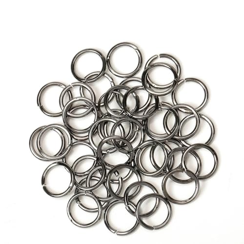 200 Stück Biegeringe, DIY-Schmuck-Bastelzubehör, offene Biegeringe for Ohrringe, Anhängerverbinder, Biegeringe for Schlüsselanhänger(Gunblack,10mm) von LIFABOLA