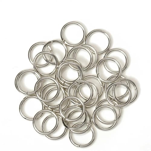 200 Stück Biegeringe, DIY-Schmuck-Bastelzubehör, offene Biegeringe for Ohrringe, Anhängerverbinder, Biegeringe for Schlüsselanhänger(Rhodium,4mm) von LIFABOLA