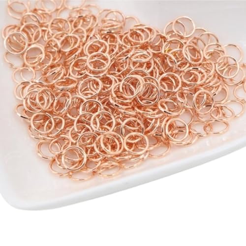 200 Stück Biegeringe zur Schmuckherstellung, DIY-Schmuckzubehör aus Metall, offene einzelne Schleifen, Biegeringe, geteilter Ring for die Schmuckherstellung(Rose Gold,0.5x3mm) von LIFABOLA