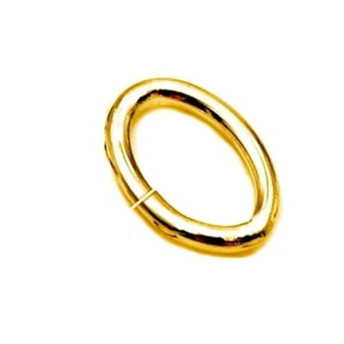 200 Stück Edelstahl starke ovale Biegeringe, ovale Verbindungsringe, Spaltringe Verbinder for DIY-Schmuckherstellung(Gold,1.0x5x7mm) von LIFABOLA