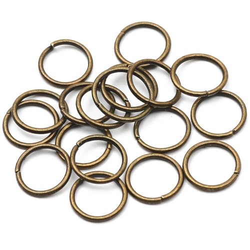 30 Stück bunte offene Biegeringe, Metall-DIY-Schmuckteile, Biegeringe, geteilte Ringe, Verbinder for die Herstellung von DIY-Schmuck(Bronze,14mm) von LIFABOLA