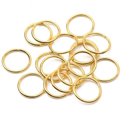 30 Stück bunte offene Biegeringe, Metall-DIY-Schmuckteile, Biegeringe, geteilte Ringe, Verbinder for die Herstellung von DIY-Schmuck(Gold,14mm) von LIFABOLA