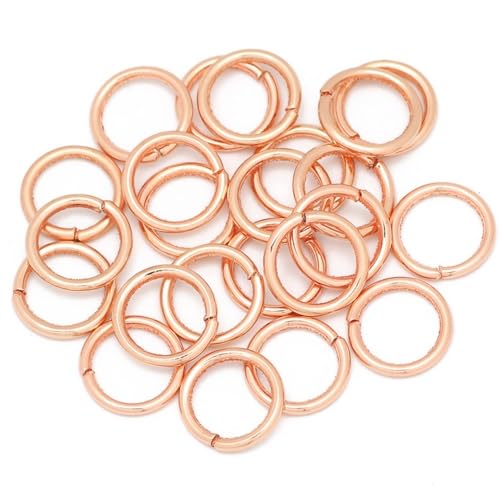 30 Stück bunte offene Biegeringe, Metall-DIY-Schmuckteile, Biegeringe, geteilte Ringe, Verbinder for die Herstellung von DIY-Schmuck(Rose Gold,12mm) von LIFABOLA