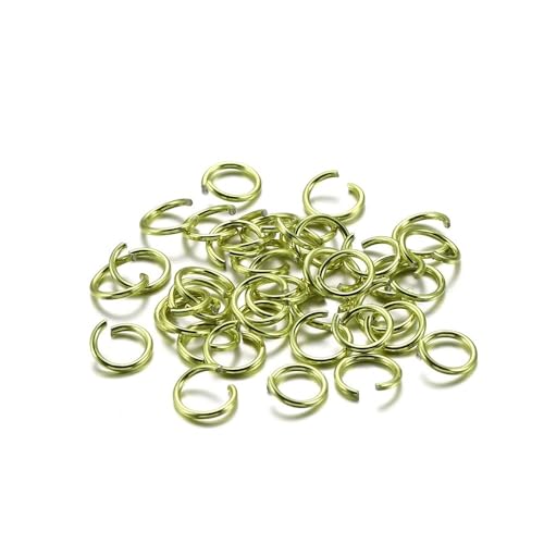 300 Stück 6 8 10 mm geteilte Biegeringe, bunte offene Biegeringe, Verbinder for DIY-Schmuckherstellung, Zubehör, Zubehör(Light Green,10mm) von LIFABOLA