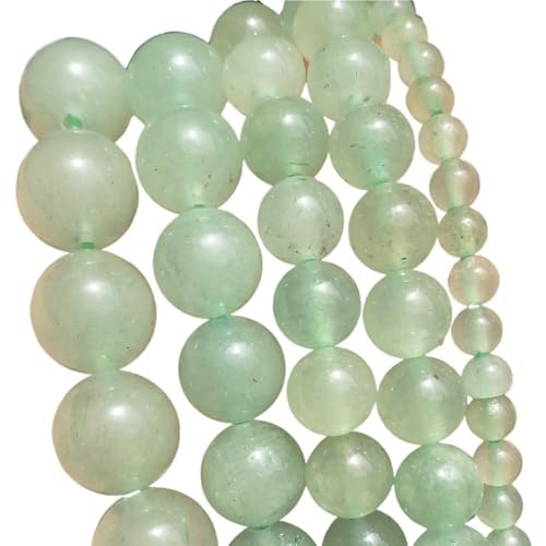 4/6/8/10/12 mm dunkelblaue Chalcedon-Perlen, runde lose Abstandsperlen for DIY-Handarbeit, Jade-Naturstein(Green Aventurine,4mm x 92) von LIFABOLA