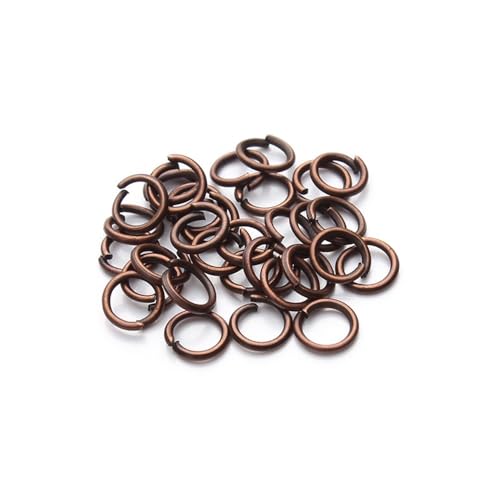 50 Stück offene einzelne Biegeringe, Verbinder aus Metall, DIY-Schmuckzubehör, Spaltringe for die Herstellung von Zubehör(Red Copper,16 * 1.5mm) von LIFABOLA