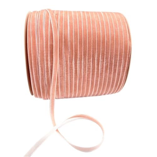 Diy Crafts Dekorationsband 5 Yards 6 mm, Hochzeitsverpackungsband Gelbgrün DeepSkyBlue DarkOrange, Geschenkband 1 Rolle(Apricot) von LIFABOLA