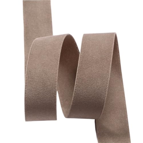 Doppelseitiges Wildleder-Samtband for Pressen, 25–38 mm Breite, Kranzschleifenband, luxuriöses Samtband, 5 Yards/Rolle(Deep apricot,25mm) von LIFABOLA