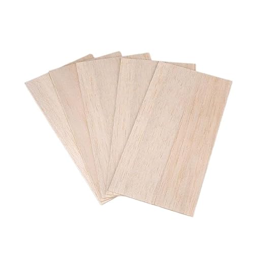 LIFABOLA 10 Stück Balsaholzplatten, leichte Bastelplatte, unlackierte Holzplatten for Modellbau, Basteln, DIY-Zubehör(200x100x1.5mm) von LIFABOLA