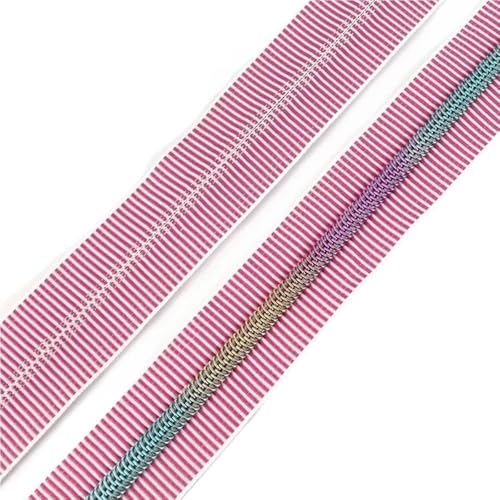 LIFABOLA 5# Grüner Silber/Blauer Pistolengriff/Blauer Nylon-Reißverschluss, UV-beständiger Nylon-Reißverschluss, Länge 5 Meter/8 Meter/10 Meter(Pink Dark Purple,10Meters) von LIFABOLA