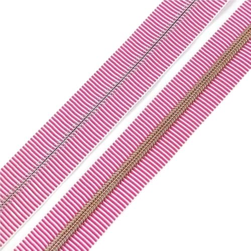 LIFABOLA 5# Grüner Silber/Blauer Pistolengriff/Blauer Nylon-Reißverschluss, UV-beständiger Nylon-Reißverschluss, Länge 5 Meter/8 Meter/10 Meter(Pink Rose Gold,5Meters) von LIFABOLA