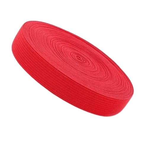 LIFABOLA Breites Gummiband mit Dicker Taille, Gummiband for Kleidungsstücke, breite Gummibänder in Weiß, Schwarz und Rosa, 40 Meter(Red) von LIFABOLA