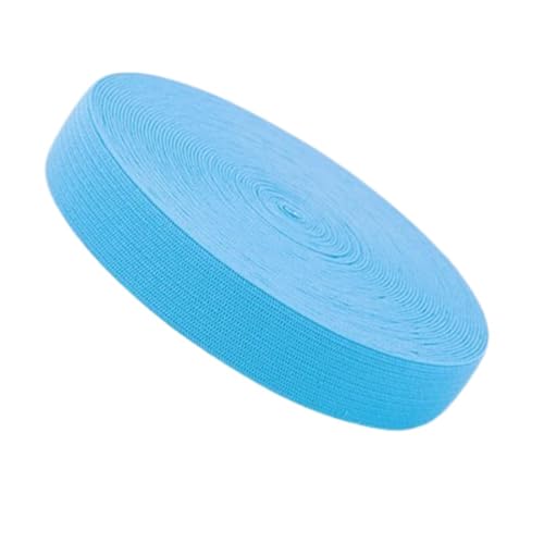 LIFABOLA Breites Gummiband mit Dicker Taille, Gummiband for Kleidungsstücke, breite Gummibänder in Weiß, Schwarz und Rosa, 40 Meter(Sky Blue) von LIFABOLA