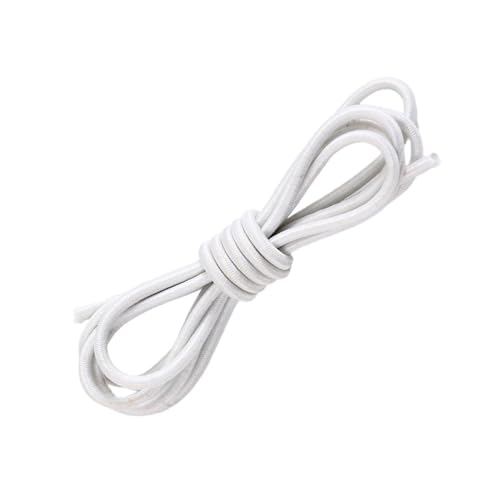 LIFABOLA Hochelastisches Latexgummiband, rundes elastisches Seil, elastisches Trampolinseil, Kuhsehnenseil, 1 Stück(White,5M*5MM) von LIFABOLA