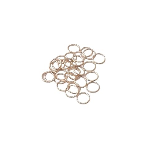 200 Stück 3 bis 12 mm offene Biegeringe, Einzelschleifen-Spaltringe, Verbindungsringe, Biegeringe for Schmuckherstellung, Zubehör, Zubehör(Rose Gold,1.2x12mm) von LIFABOLA