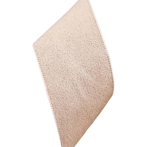 Samt-Wildleder-Stoffband, 50 Yards x 40 mm, Samtband for Hochzeit, Basteln, DIY-Zubehör, Polyester-Blumenstraußband(Pale pink) von LIFABOLA