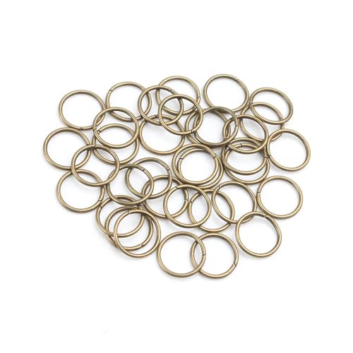 Schlaufen offene Biegeringe, Gold-Silber-Farbe, Metall-Spaltringe, Verbinder for die Herstellung von DIY-Schmuck, Zubehör, Zubehör, 200 Stück(Bronze,6mm*0.9mm) von LIFABOLA